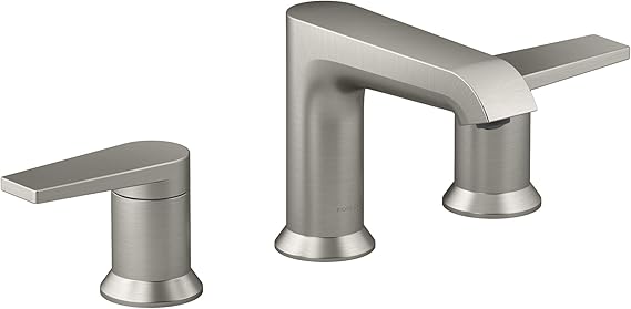 Kohler 97093-4-BN Hint Widespread Bathroom Sink Faucet, 1.2 gpm, Vibrant Brushed Nickel